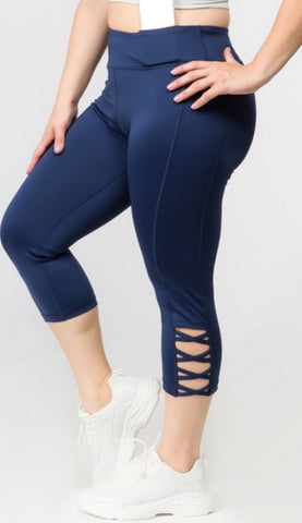 Navy Capri Tights